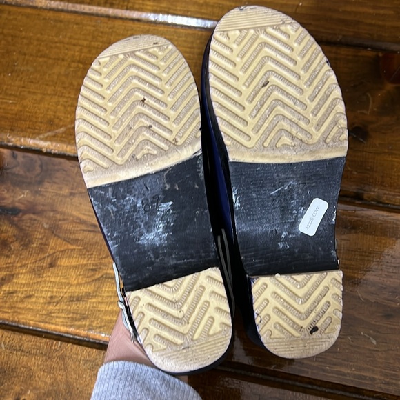 Hanna Andersson Navy Blue Leather Wooden Swedish Clogs- 7 - Picture 6 of 7